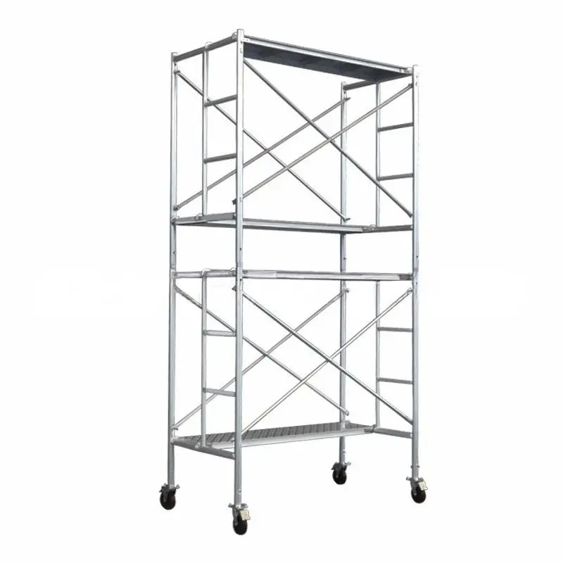 Costruzione di impalcature/bantiche incrociate in acciaio con struttura a H zincata per l'industria moderna con impalcature a scala portante