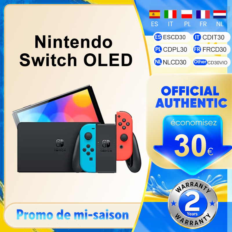 Consola Nintendo Switch Modelo OLED con Joy-Con, Audio Mejorado, Ajustable, Modo TV Estable, Pantalla de 7''