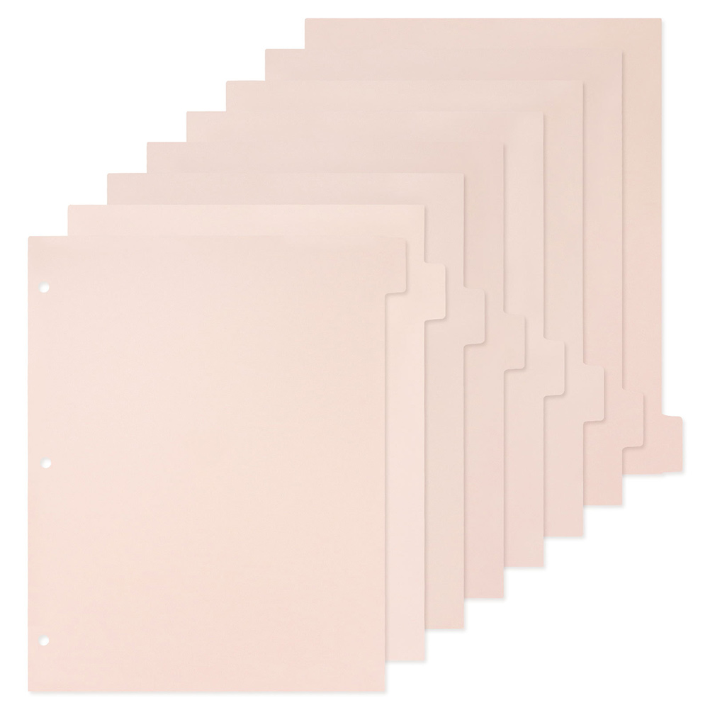 Separadores de carpetas de 8 hojas, separadores de páginas, carpeta de páginas de oficina, separadores de carpetas de tamaño A4, página de índice, divisor de página de cuaderno