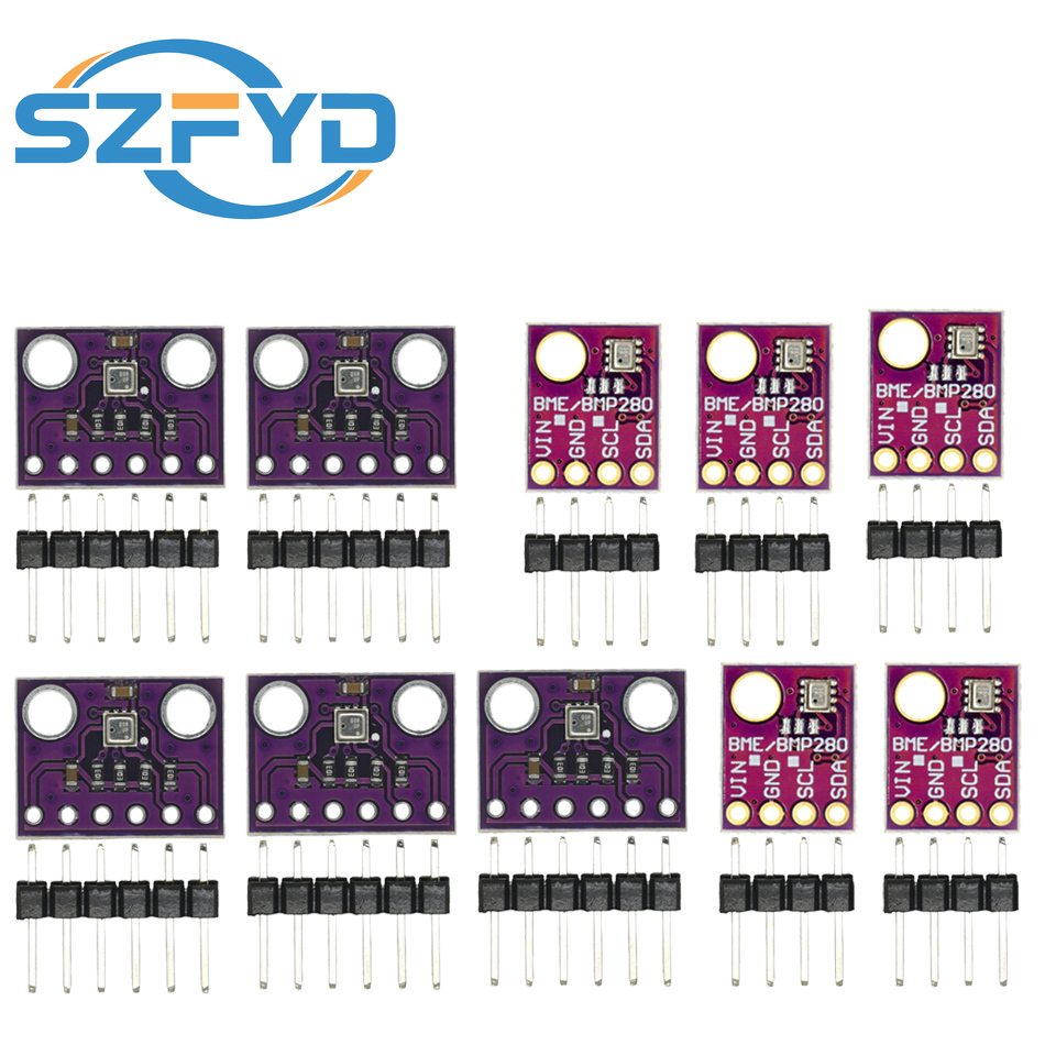 Módulo de sensor BMP280 de 5 unidades - 3,3 V/5 V, sensor de pressão e temperatura barométrica de alta precisão