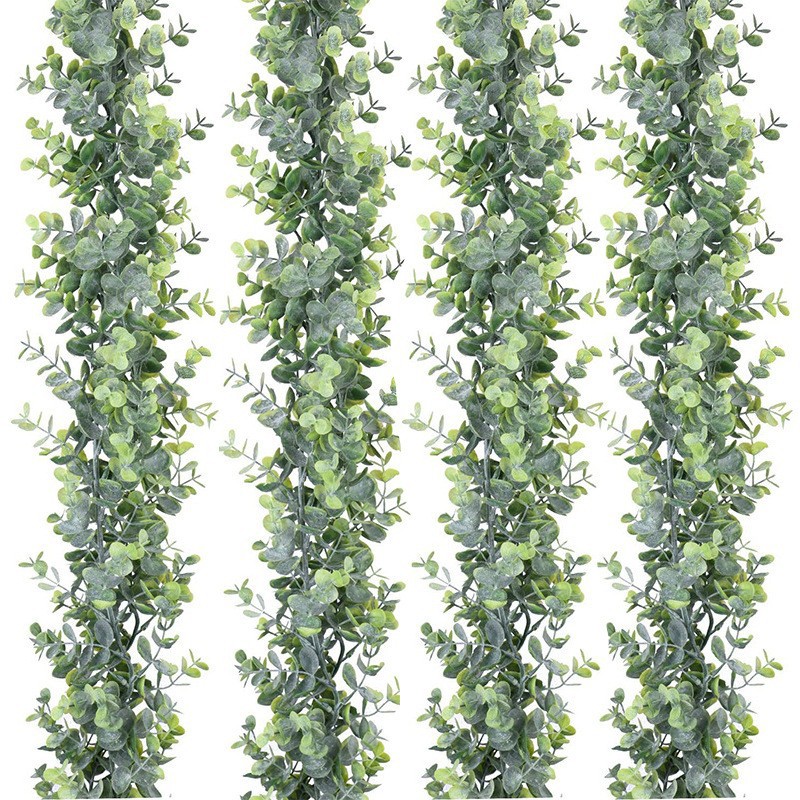 180cm Fake Hanging Plants Artificial Eucalyptus Vines Faux Wall Leaves Plastic Plants Rattan for Home Garden Party Wedding Decor