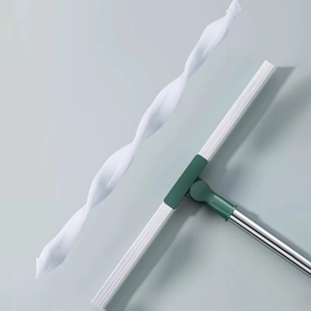 Multi-Purpose Silicone Scraper Broom with Squeegee Long Handle for Floor Glass & Bathroom Cleaning Kitchen Duster