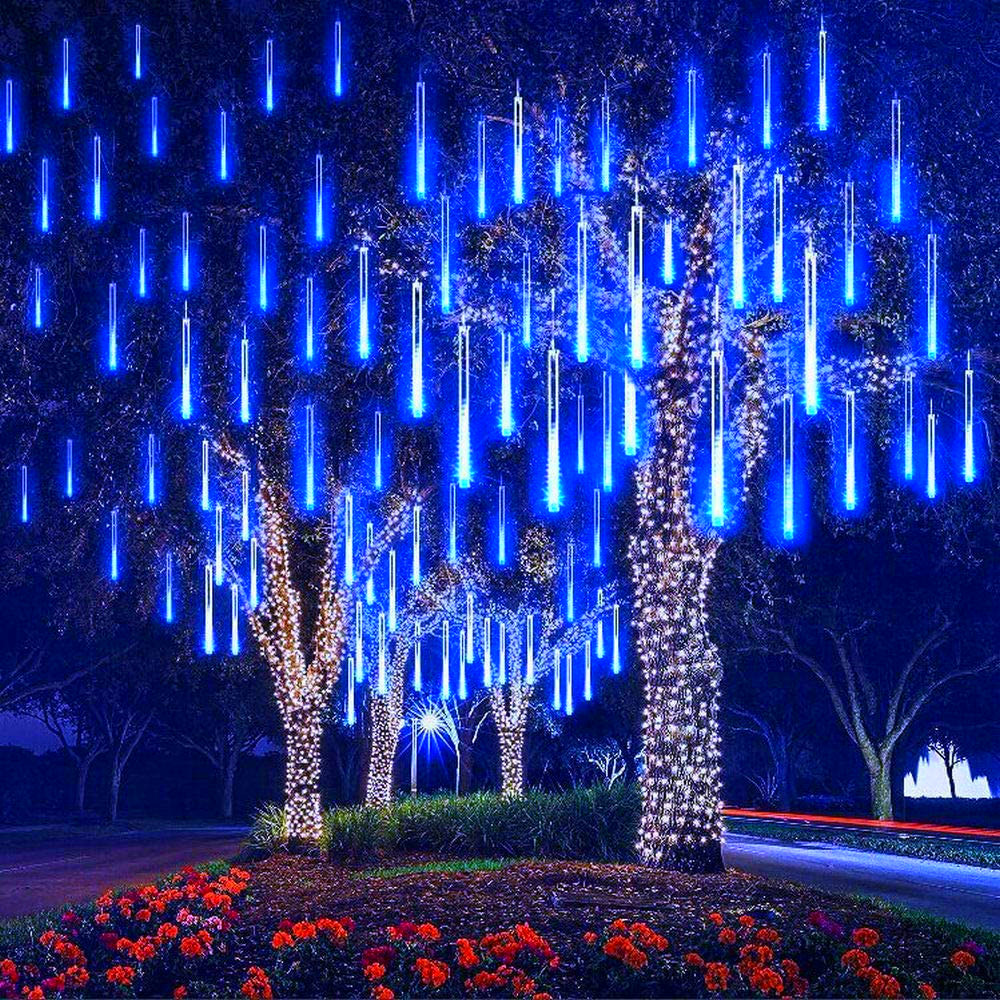 LED pluie de météores lumières étanche chute de pluie fée chaîne lumière pour fête de vacances Patio décor 30CM