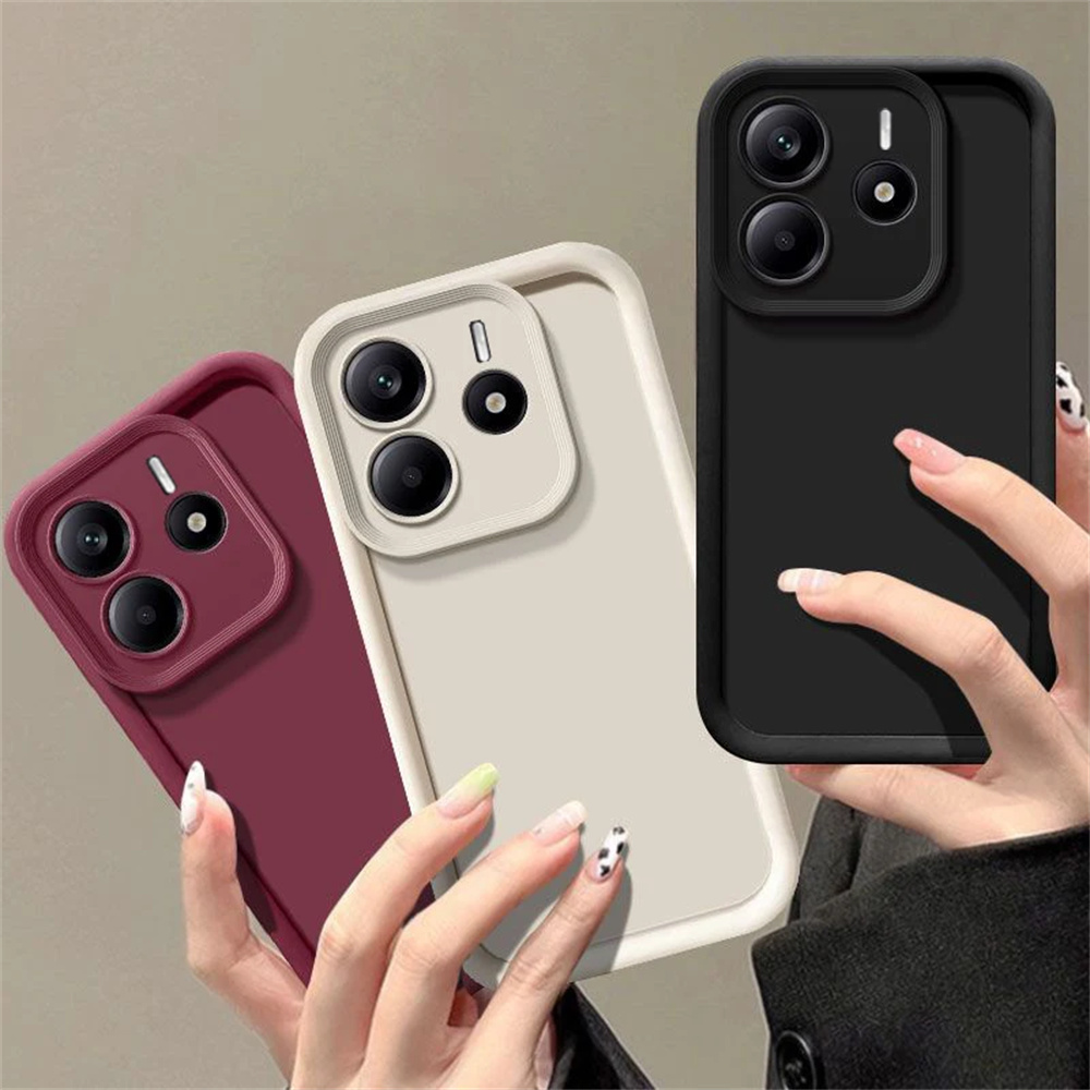 Pour Xiaomi Redmi Note14 4G étui Redmi Note 14 5G coque de téléphone note14 4G couverture arrière mate protecteur d'objectif d'appareil photo coque de téléphone en Silicone