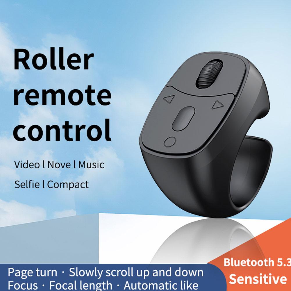 Anillo de desplazamiento para teléfono móvil, obturador inalámbrico para dedo, Control remoto, volteador de página, controlador de teléfono móvil, Bluetooth para viajes