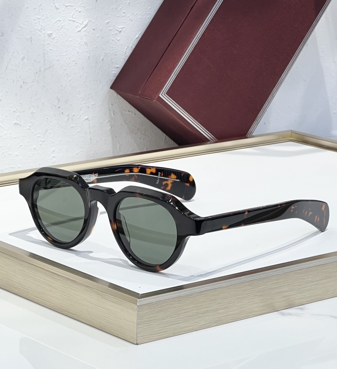 Gafas de Sol Vintage de Lujo JJMM KELLERMAN, Diseño Ovalado Retro, Acetato Grueso Sólido, Protección UV400, Estilo Unisex, Calidad Superior 3A+