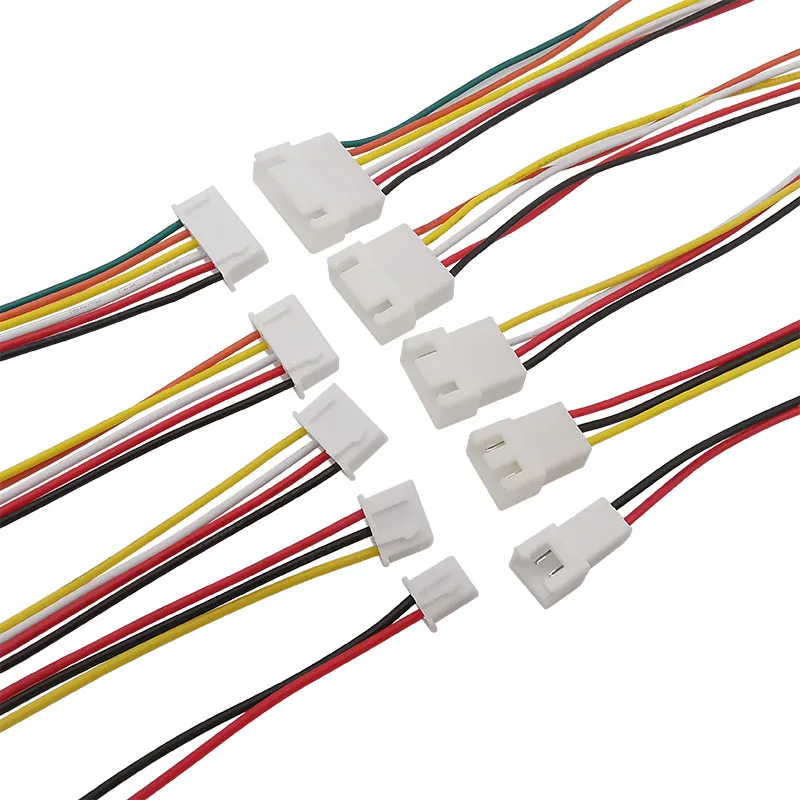 10Pcs Micro JST XH 2.54mm Pitch 2/3/4/5/6 Pin Male Plug / XH2.54 Female Socket Extension Lead Wire Cable Connector 20CM 26AWG
