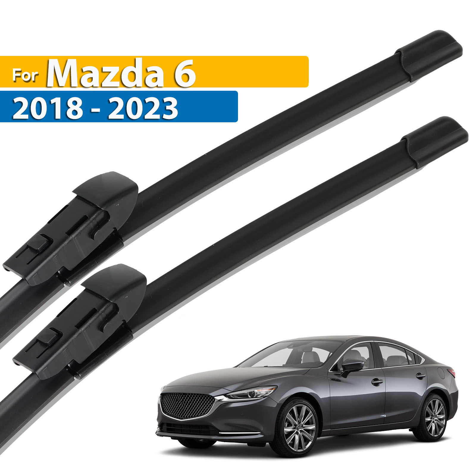Щетки стеклоочистителя Erick's LHD для Mazda 6 Mazda6 Мазда 6 2018-2023, щетки от дождя 24 дюйма + 18 дюймов для лобового стекла