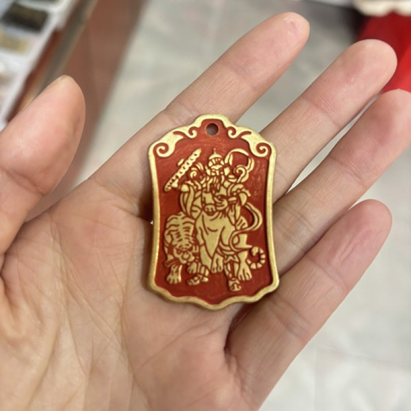 New Brass Cinnabar Daoist Supplies Ornaments Zhao Gongming Pendant Token