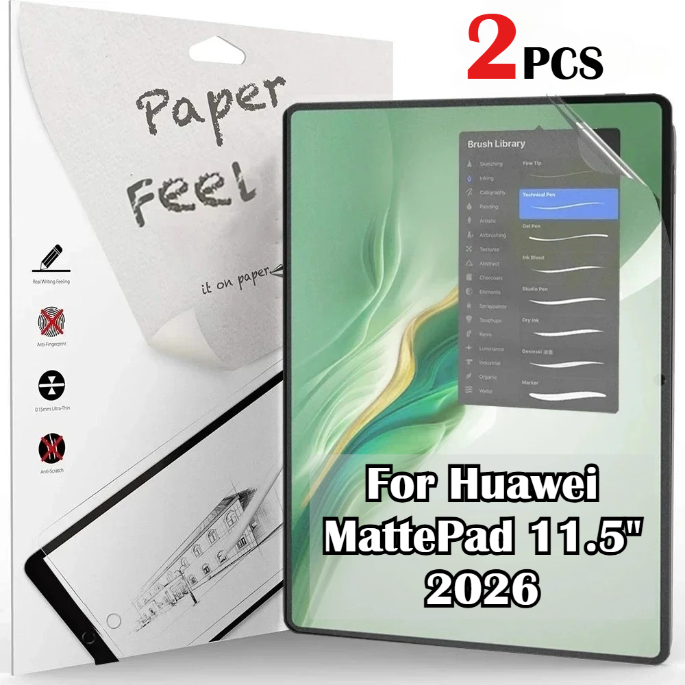 2 szt. Matowa folia odczuwalna jak papier do HUAWEI MatePad 11.5 S Pro 12.2 Air 12 X Honor Magicpad 3 13.3 cala 2 12.3 cala na ekran