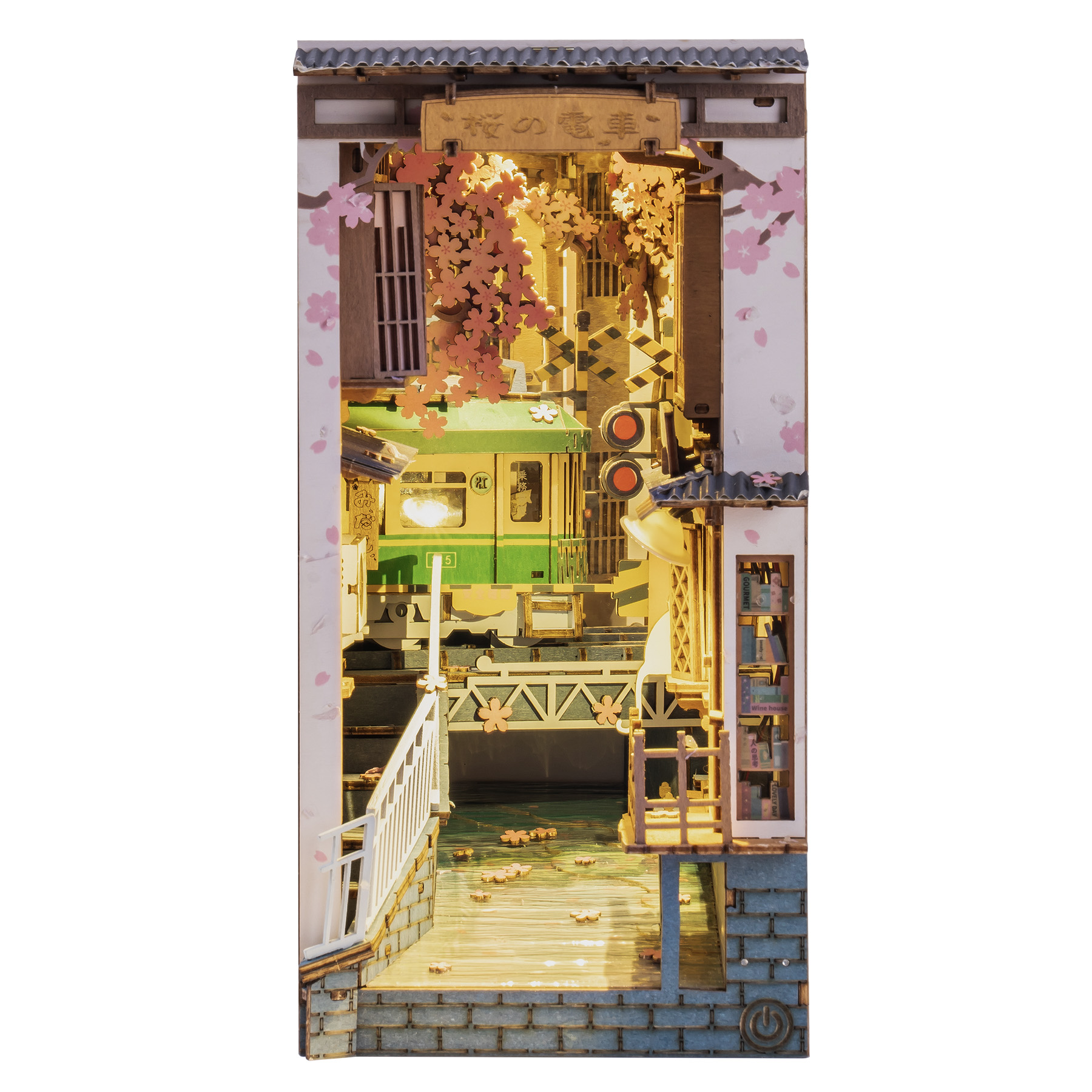 Robotime Rolife – série de nooks de livres, 4 sortes de meubles de maison miniatures en bois, bricolage, Sakura Densya TGB01, livraison directe