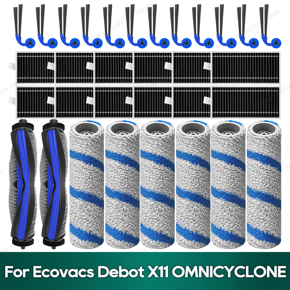 Совместимость с Ecovacs Debot X11 OMNICYCLONE / X11 Pro Omni, аксессуары, основная щетка, фильтр, роликовая швабра, запасные части