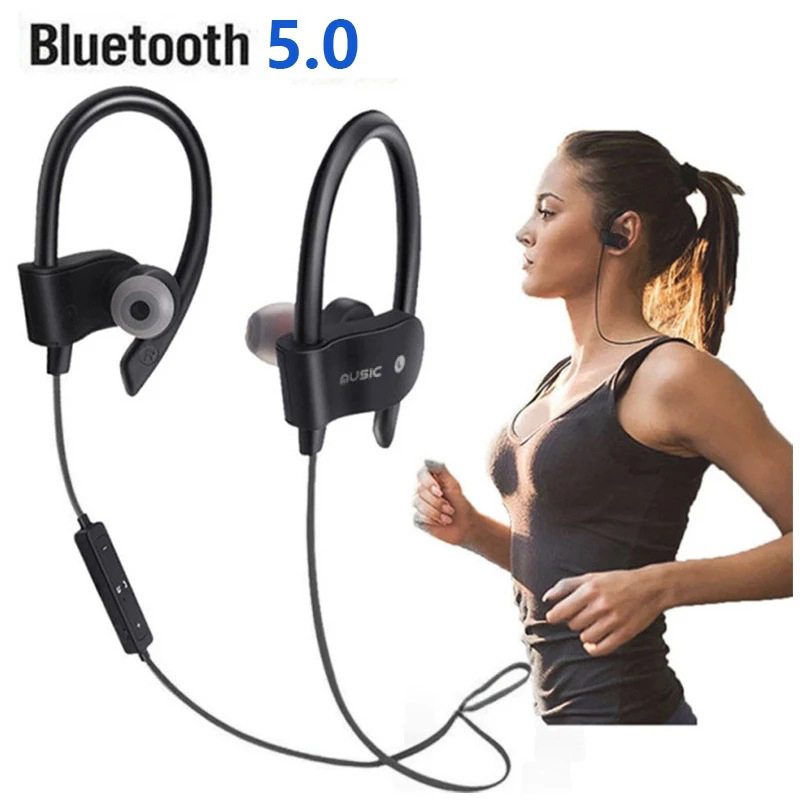Drahtlose Kopfhörer Ohrbügel Ohrbügel Ohrhörer Drahtloses Bluetooth-Headset Freisprech-Nackenbügel mit Mikrofon Bluetooth-Kopfhörer