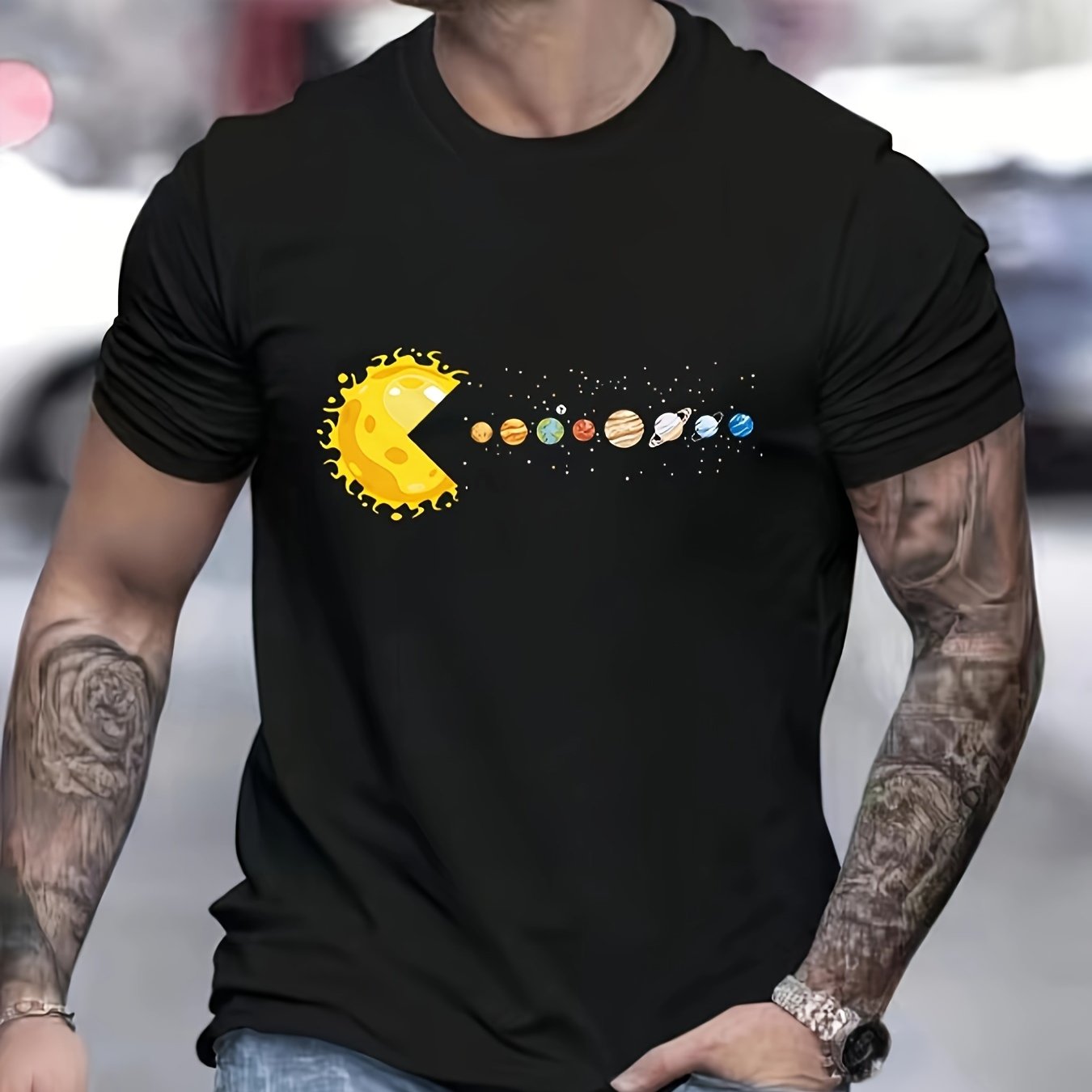 Zomer Plus Heren Ronde Hals 3d Bedrukt T-Shirt Met Casual, Eenvoudige En Ontspannen Stijl Geschikt Voor Dagelijks Gebruik En Vakantie