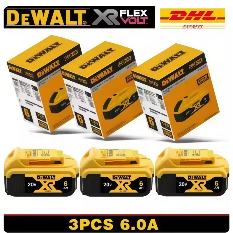 Q Original DeWalt 6Ah/5Ah/ 20V battery replaceable DCD887 DCD805 DCF860 Dcd796 DCG406 DCF880 DCF512 DCD805 power tools battery