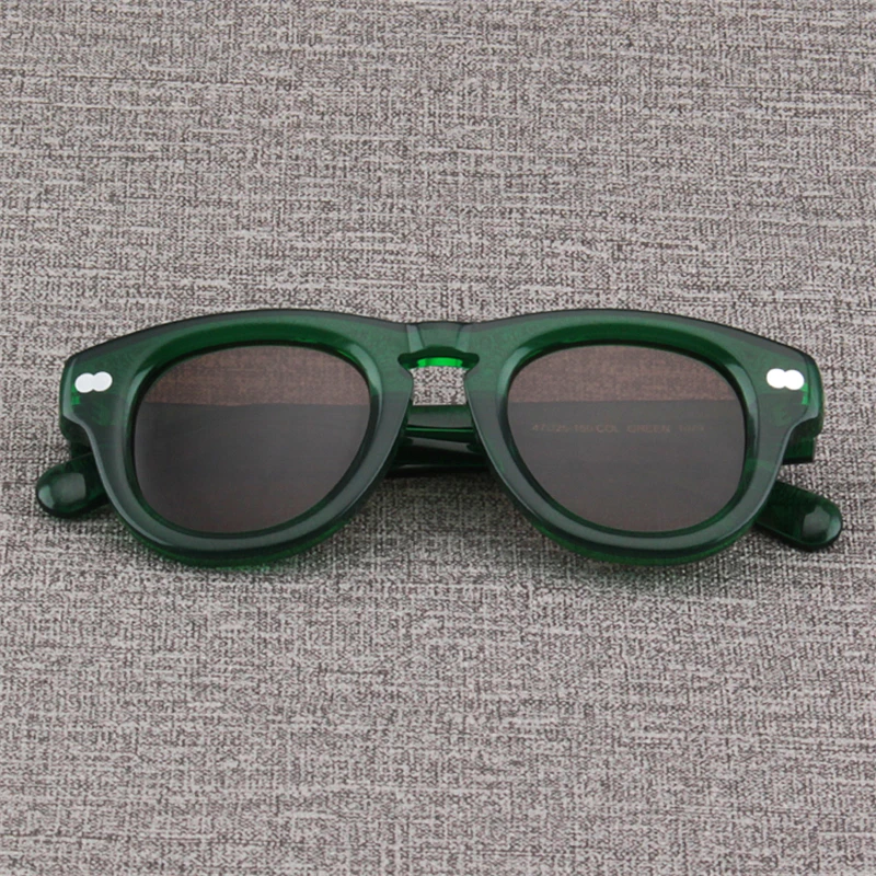 Gafas de Sol Vintage de Lujo, Nueva Tendencia de Moda, Montura Gruesa de Acetato Sólido, Lentes Polarizadas TAC con Protección UV400, Diseño Retro Tipo Frog, Alta Calidad A+