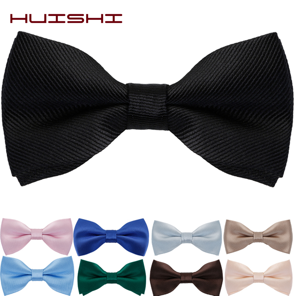 Huishi gravatas borboleta para homens listra sólida preto pérola branco gravata borboleta elegante masculino bussiness acessórios de festa de casamento arco borboleta