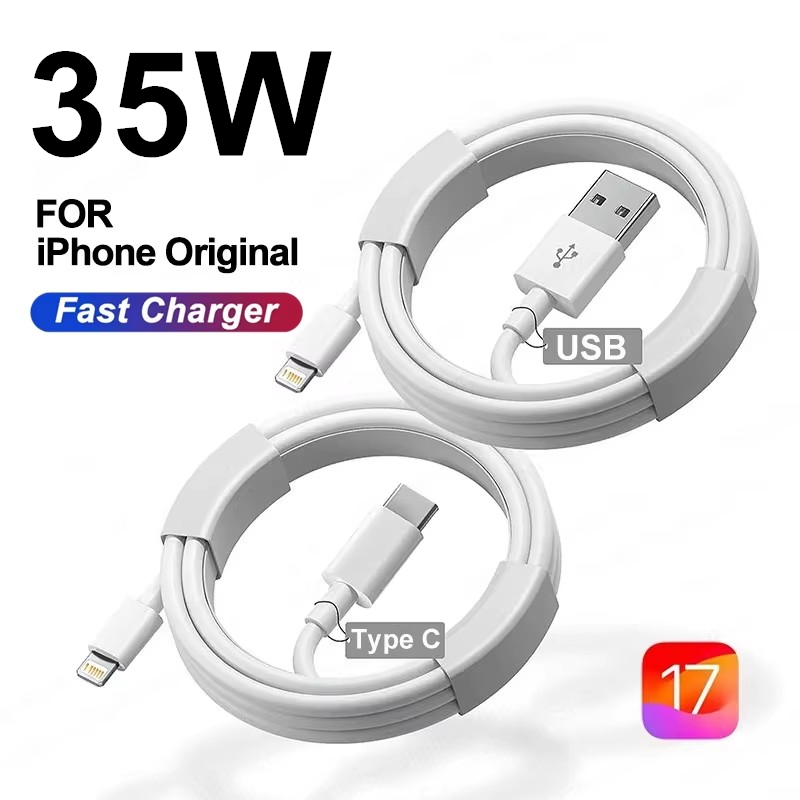 35W PD Oryginalny kabel USB do szybkiego ładowania iPhone 14 8 7 Plus 13 12 11 Pro XS Max XR X USB C Kabel do szybkiego ładowania 1m 1,5m 2m 3m