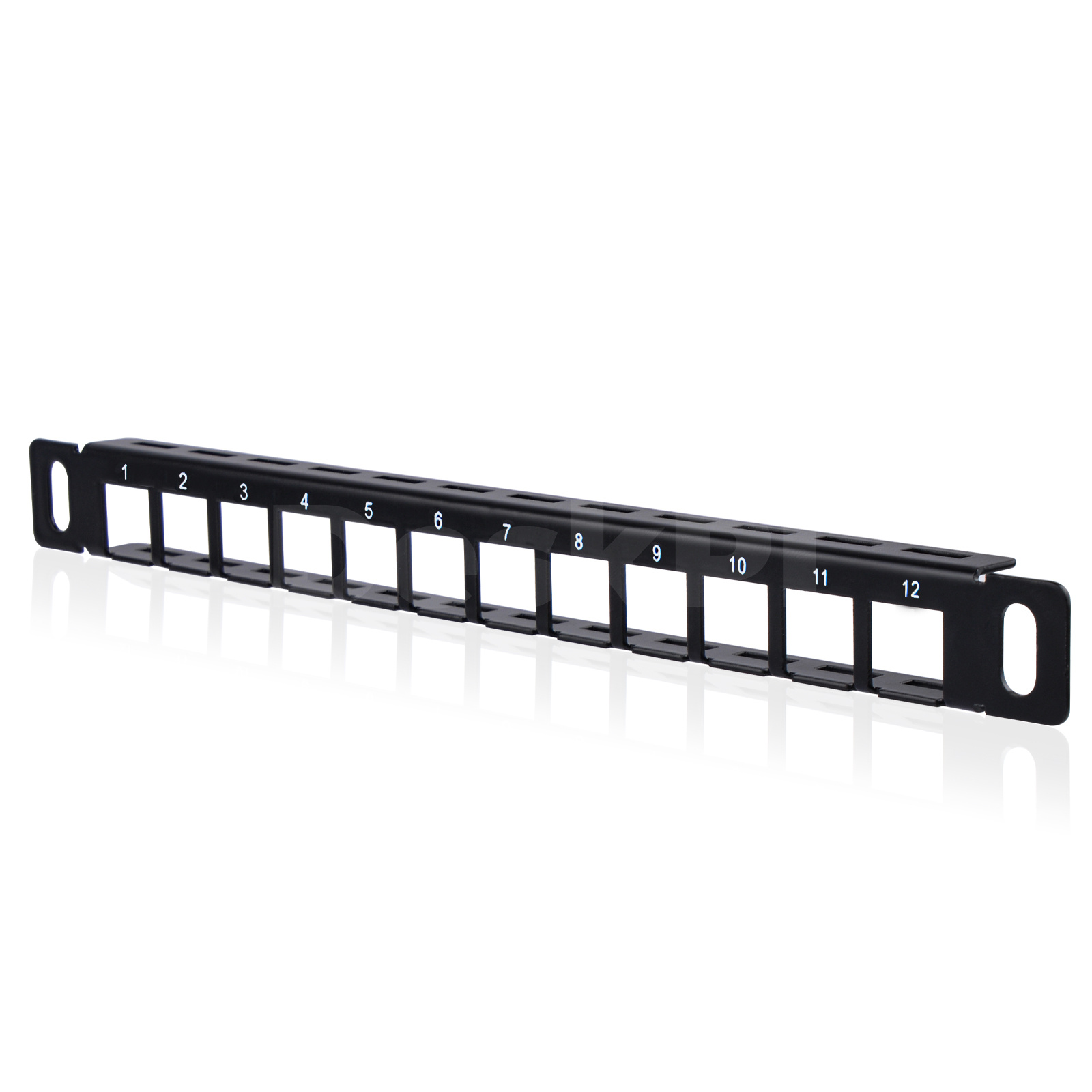 Akcesoria DeskPi Rackmate 10-calowy 12-portowy pusty panel krosowy Keystone, stojak do zarządzania kablami do szaf serwerowych T0/T1/T2