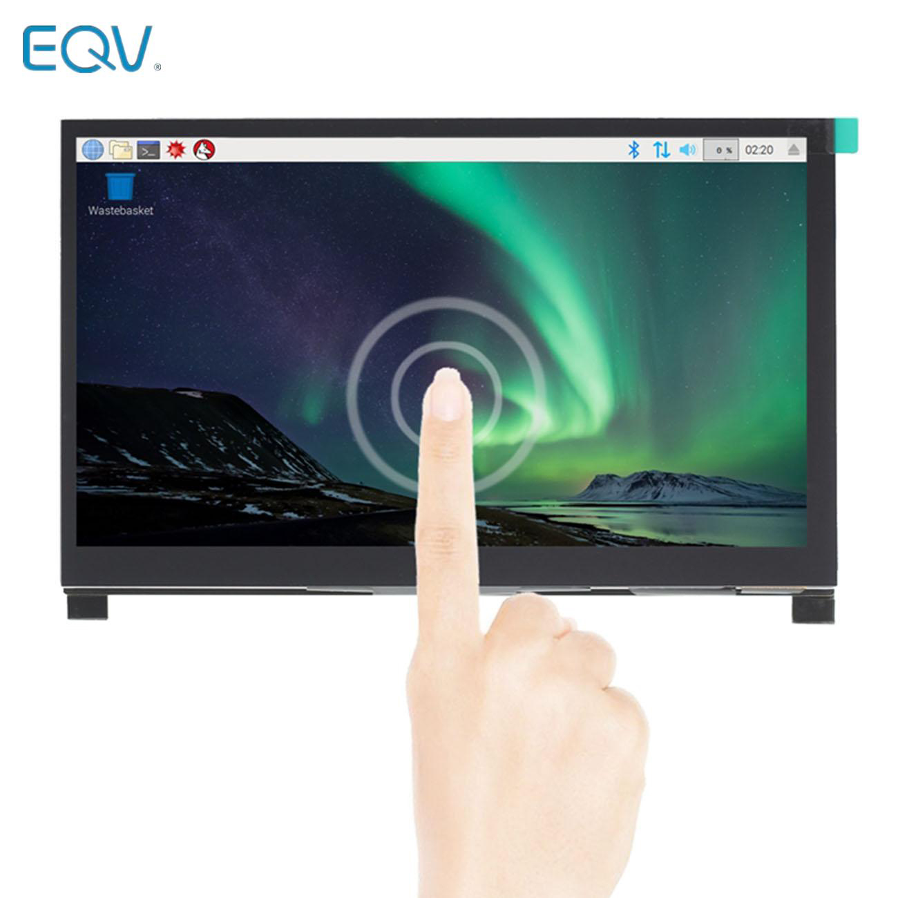 Pantalla táctil LCD IPS de visión completa de 7 pulgadas para Raspberry Pi HD HDMI Monitor capacitivo Control táctil de 5 puntos