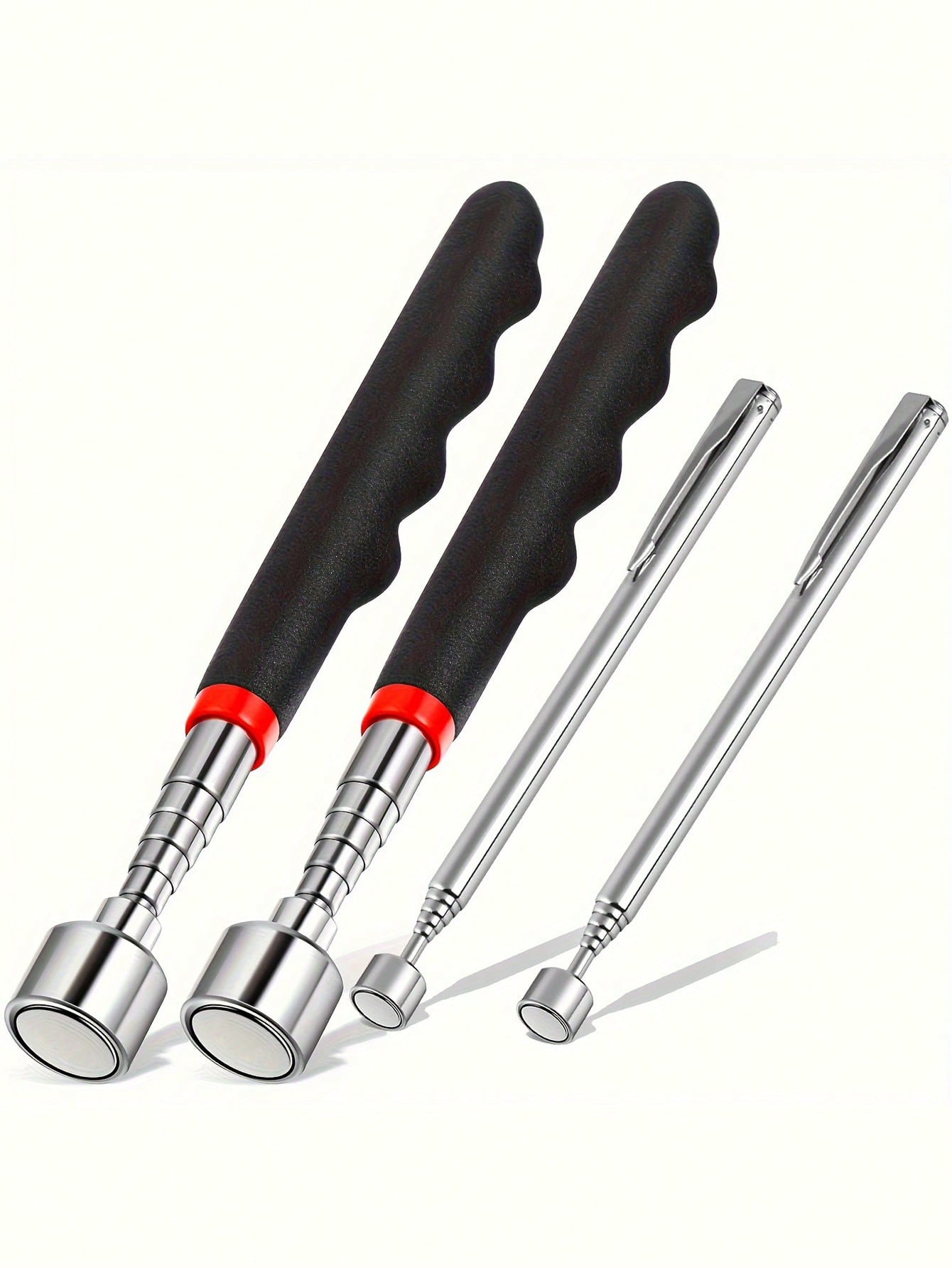 Retractable Magnet Pickup Tool For Hard-To-Reach Places Telescopic Magnetic Iron Suction Rod with LED Light Metal Pick-up Tool DIY Strong Magnetic Metal Screw Suction Rod Pick-up Tools