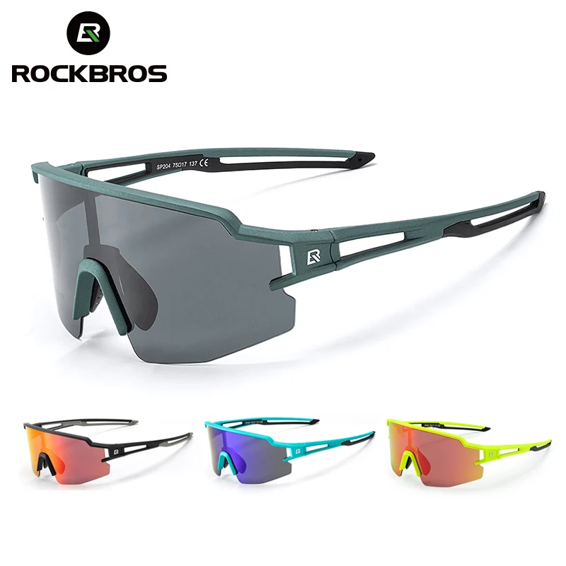 ROCKBROS-Lunettes de vélo polarisées UV400, lunettes de cyclisme, pêche, randonnée, lunettes de soleil de plein air, lunettes de vélo de route VTT