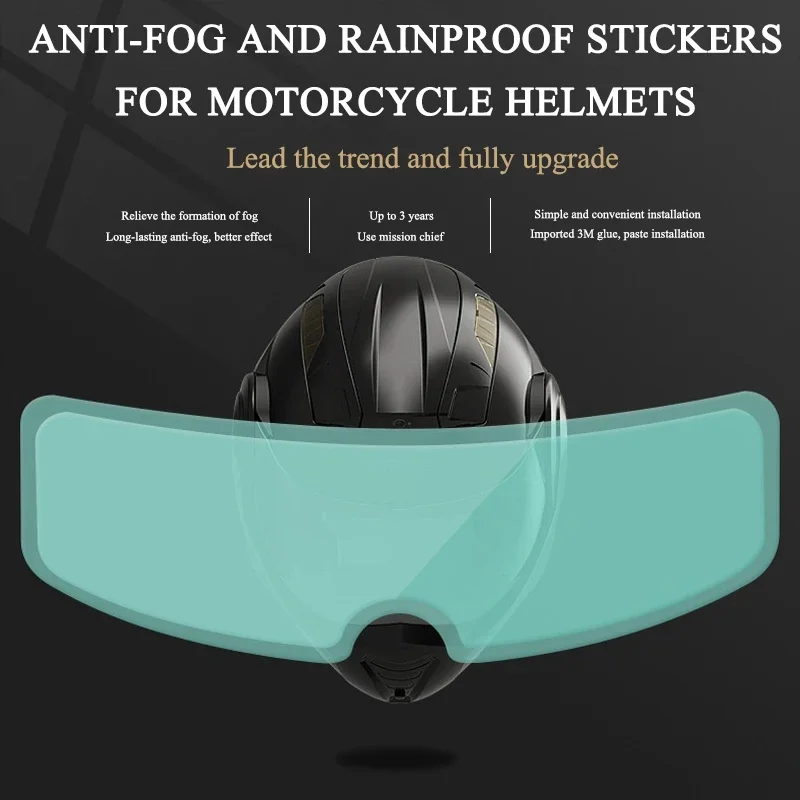 Espejo para casco de motocicleta, película impermeable, pegatina antiniebla, pegatina Universal de alta definición, accesorios para motocicleta