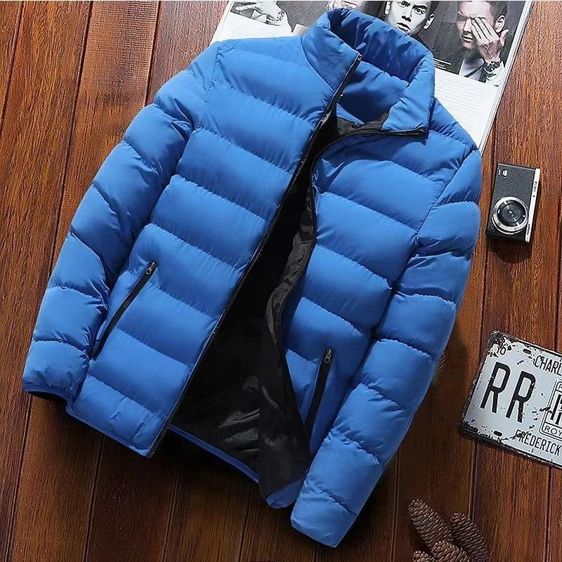 Jaqueta acolchoada de algodão masculina, casaco grosso quente, cardigã ao ar livre, esportiva, casual, outono, inverno