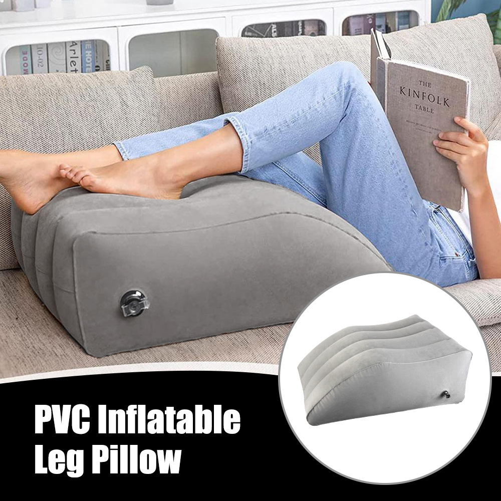 Para viagens acampamento dormir pé travesseiro elevação perna travesseiros inflável perna travesseiro pvc cunha travesseiro joelho almofada portátil