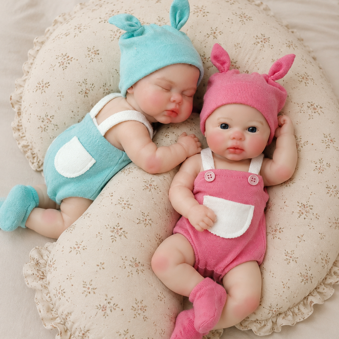 Bambola Reborn da 12 Pollici con Bocca Aperta, in Silicone Solido, per Bambina e Bambino, con Pelle Dipinta, Morbida e Flessibile, Neonato