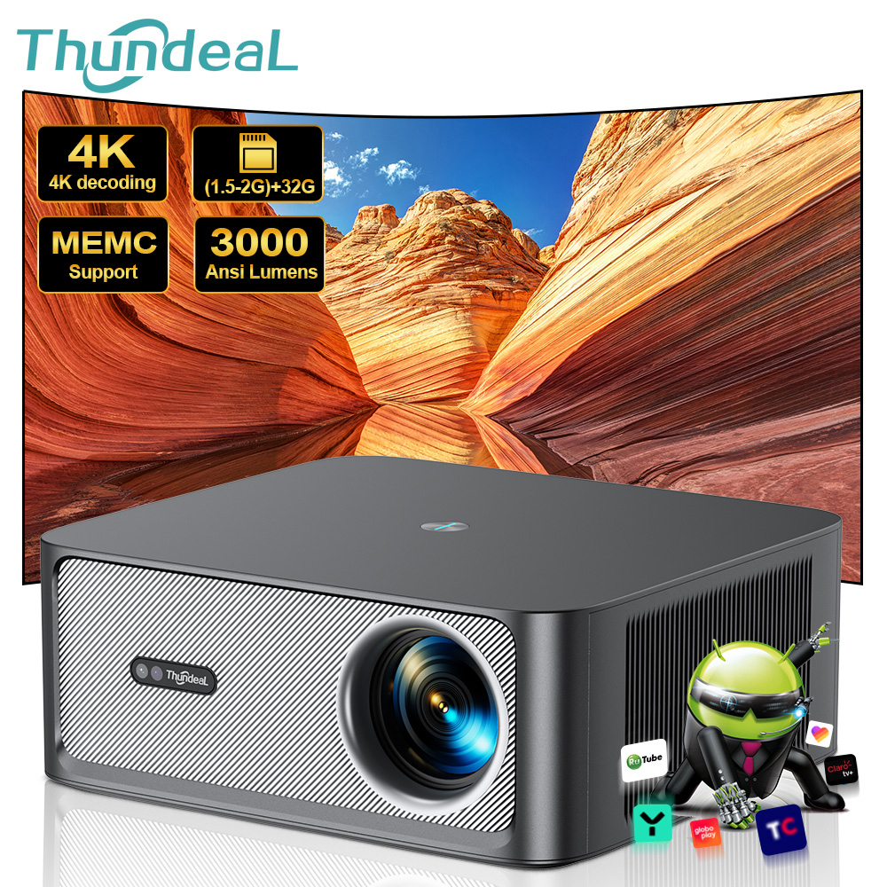 ThundeaL TD98Pro 2K 4K Full HD 1080P Портативный проектор с автофокусом Android WiFi Домашний кинотеатр Открытый игровой 3D-прое