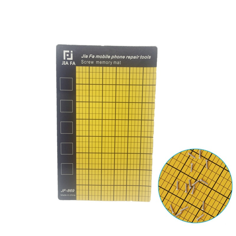 1PC JF-869 สกรูแม่เหล็กหน่วยความจําแผนภูมิทํางาน Pad ซ่อมโทรศัพท์มือถือเครื่องมือ 145x90 มม.ขนาดปาล์ม
