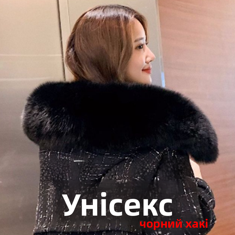  Fur Collar down Jaet Hat een Bla Red Artificial  Fur Large Fur Strip Mink Fur Collar Faionable Textile Acco...