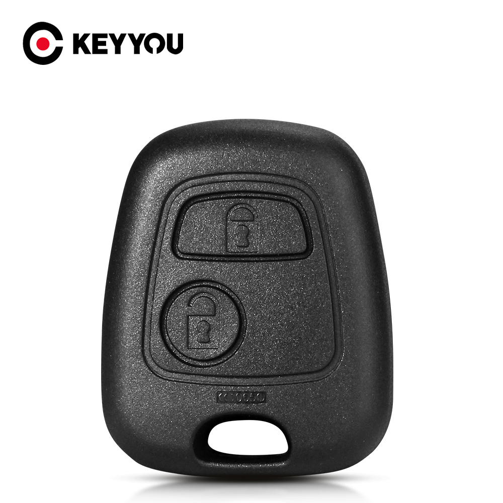 Keyyou Voor Peugeot 107 206 207 306 407 Voor Toyota Voor Citroen C1 C2 C3 Remote Fob 2 Knoppen Case geen Logo Vervanging Sleutel Shell