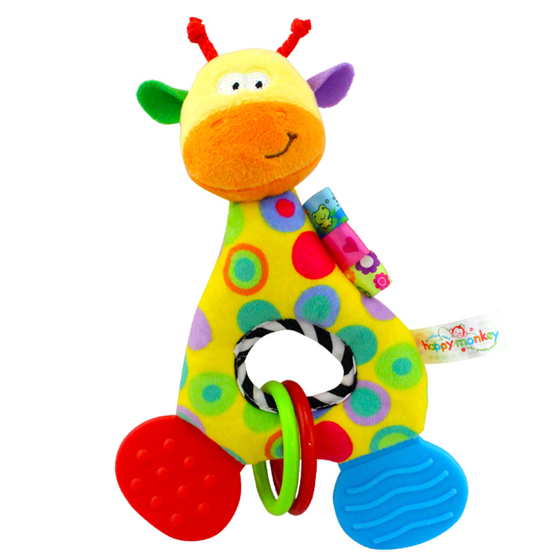 Jouet à main pour bébé, hochet, gomme musicale, peut morder l'entraînement de la poignée du bébé