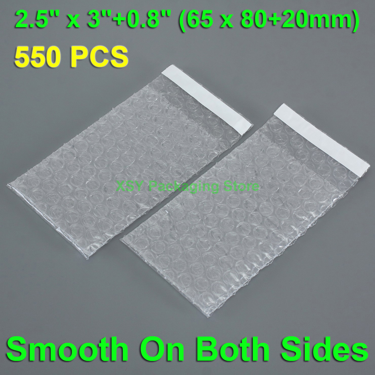 600 Miếng 2.5 "X 3" + 0.8 "(65X80 + 20Mm) rõ Ràng Bong Bóng Túi Nhựa Size Nhỏ Đóng Gói Bao Thư Poly Bao Bì Túi Tự Cói
