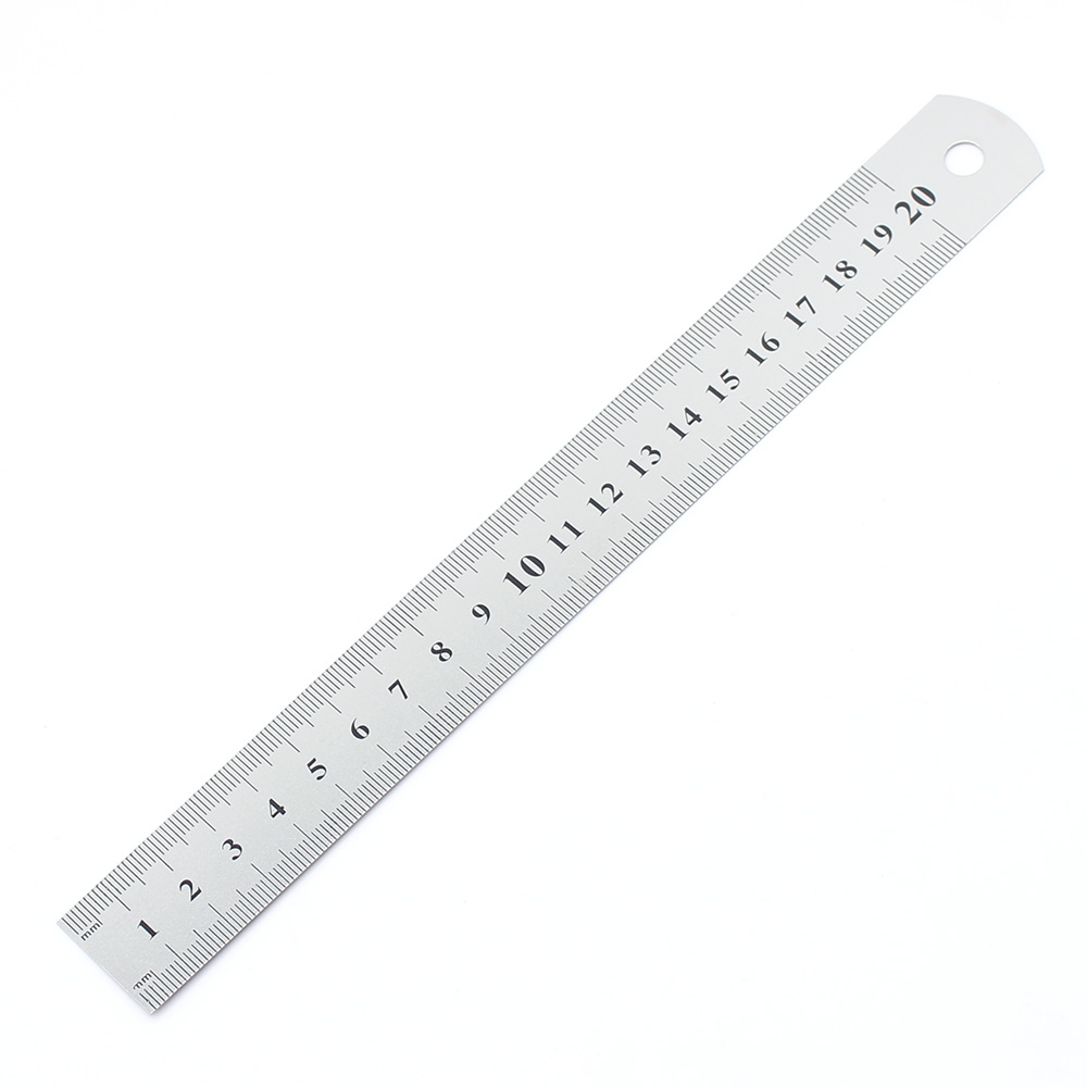 1PCS 20cm 8 Zoll Gerade Lineal Präzision Edelstahl Metall Lineal doppelseitige Lernen Büro Schreibwaren