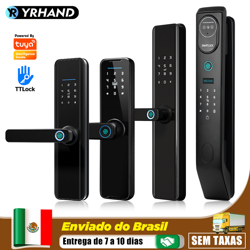 YRHAND Mexico Local Fast Shipping Cerraduras Inteligente Para Puertas Tuya WiFi or Ttlock Smart Door Lock for Home