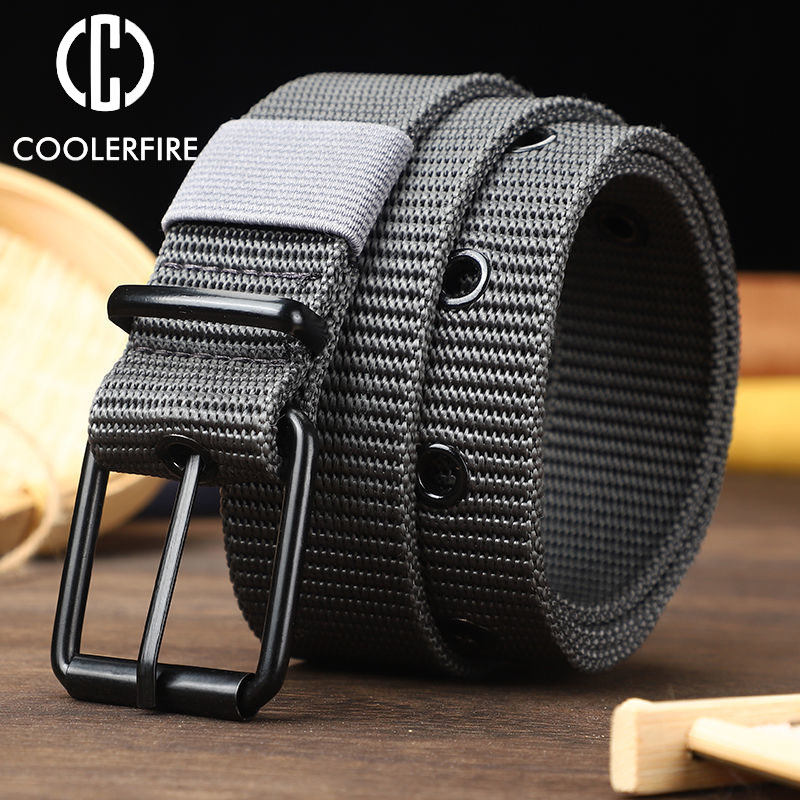 Ceintures pour hommes en toile de nylon, ceinture tactique, mode décontractée, ceintures de créateur pour étudiants, ceinture de sport pour hommes HB061