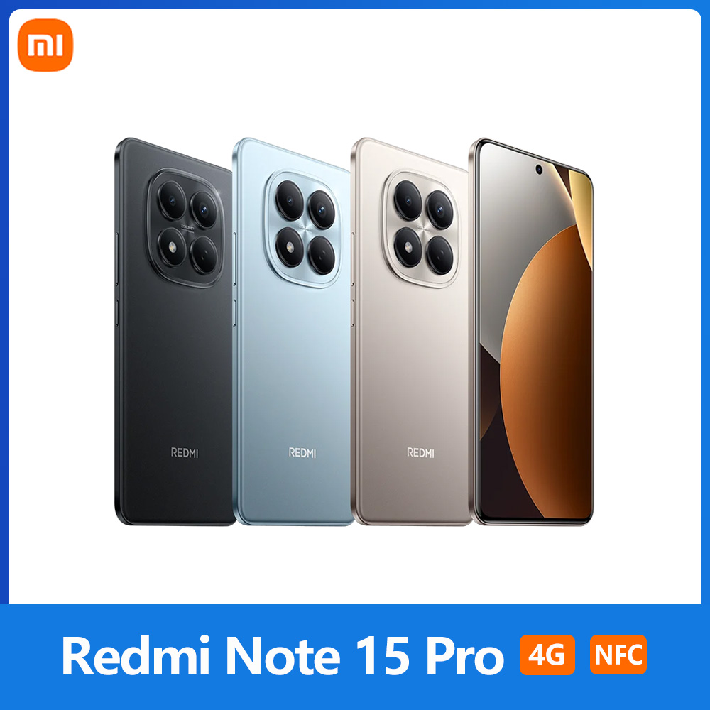 Xiaomi Redmi Note 15 Pro 4G, NFC, Scherm AMOLED FHD van 6,77'', 120 Hz, Camera 200 MP, Batterij van 6500 mAh, IP65