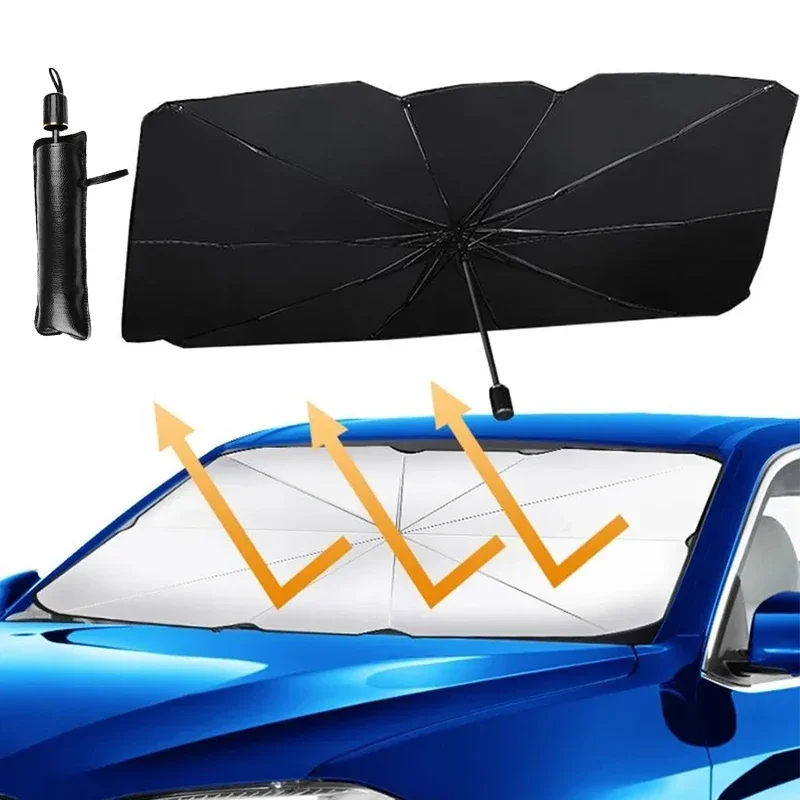 Nieuwe Auto Zonnescherm Paraplu Zonnescherm Protector Voorparasol Zomer Zon Interieur Voorruit Bescherming Accessoires Auto Shading