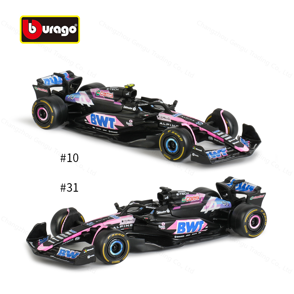 Bburago 1:43 BWT 2024 Alpine A524 Статическая имитация литья под давлением модель из сплава F1 гоночная формула автомобильные игрушки