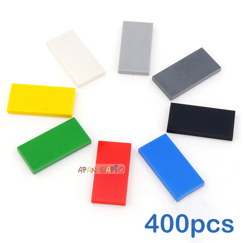 400 piezas lisas de 2x4 DIY, bloques de construcción, figuras, bloques, juguetes educativos creativos de plástico para niños, tamaño Compatible con 87079