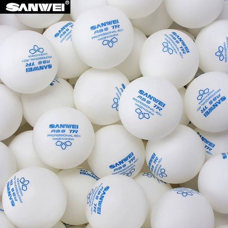 100 ピース/パック SANWEI TR 3 スター卓球ボール白新 ABS プラスチック素材 40+ プロのピンポンボールクラブトレーニング用