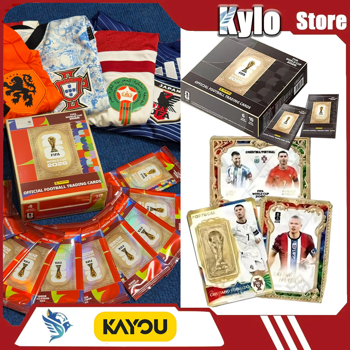 Tarjetas Coleccionables de Fútbol KAYOU PANINI FIFA Mundial 2026, Recuerdos del Mundial, Tarjetas Deportivas Coleccionables, Tarjetas Conmemorativas
