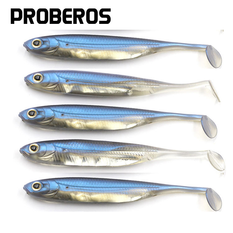 PRO BEROS 5Pcs Soft Fishing Lure Silicone Bait 6g/10g Shad Wobbler Craft Rubber Fish Swimbait For Bass Perc Pike Zander