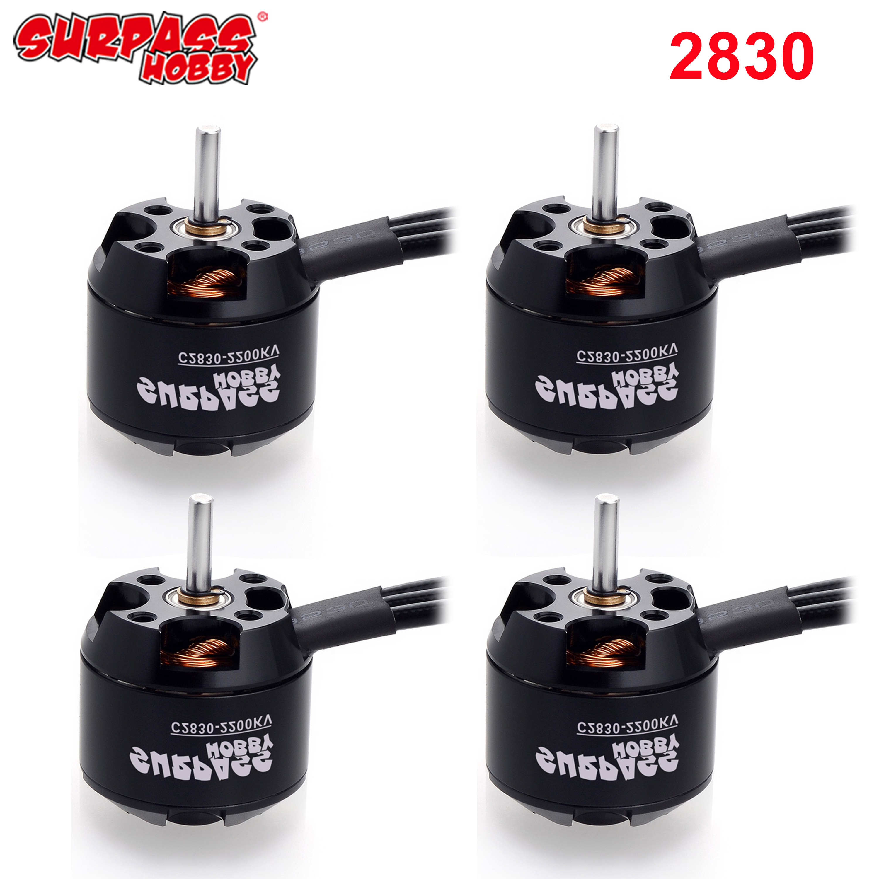 1/4 Uds Superpass Hobby 2830 1300KV 1000KV 850KV 750KV Motor sin escobillas Outrunner para RC 300g-700g avión de ala fija
