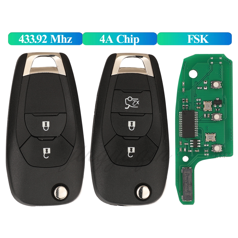 Jingyuqin Remote Full Car Key Fob 433.92Mhz FSK 4A Chip For Chevrolet Cruze 2015 Cavalier Trax Sonic Spark 2019 2020 2021 2022