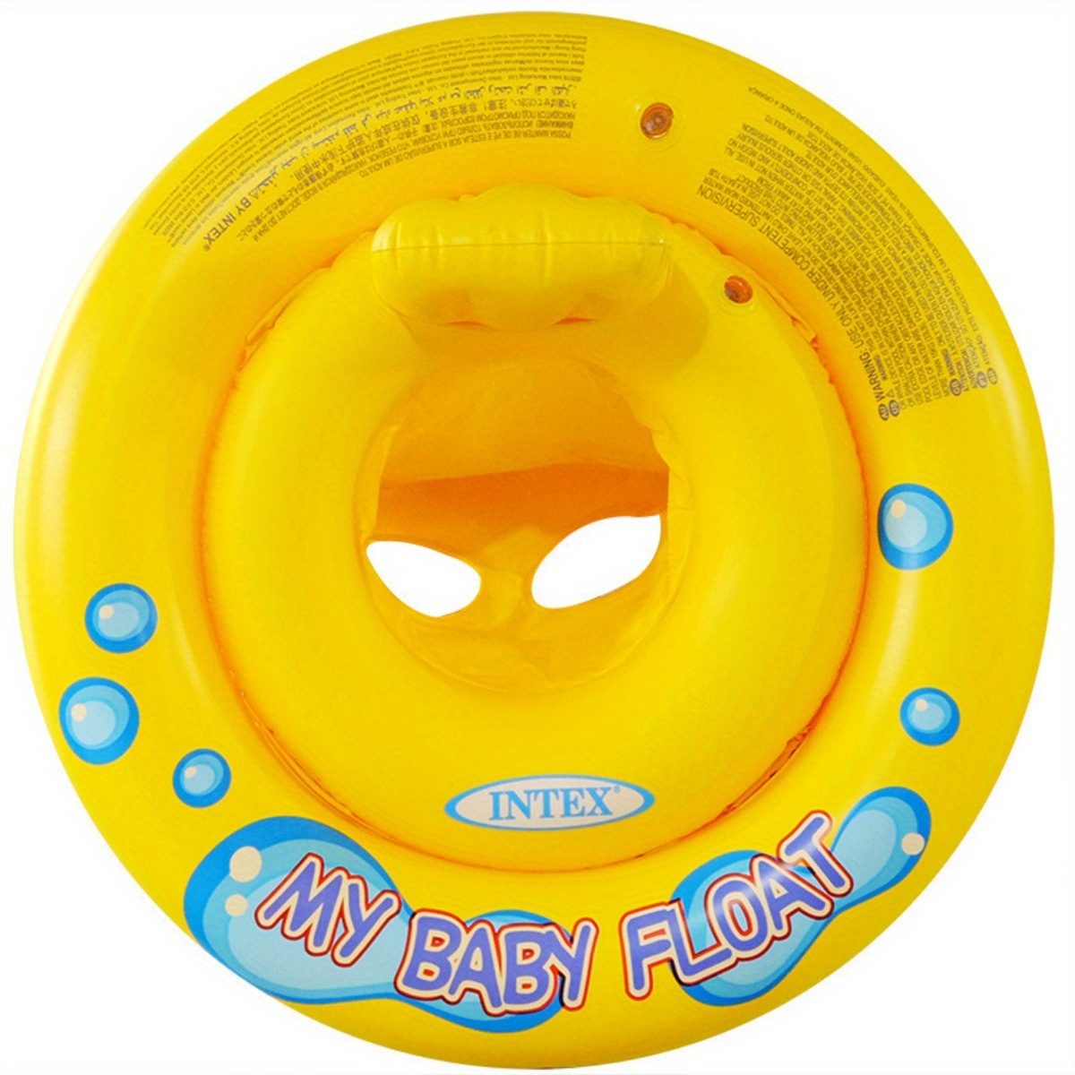 Anillo de asiento cruzado redondo amarillo para niños, anillo de axilas para niños, anillo de natación inflable, copia de juguete