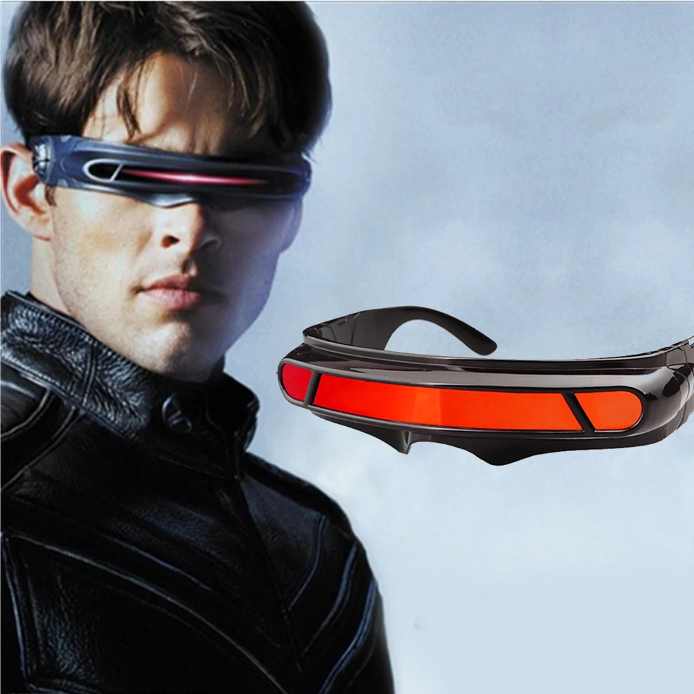 Lunettes de soleil X-Man, lunettes de soleil polarisées X-Men Cyclops pour cosplay, pour hommes et femmes, en matériau à mémoire de forme, lunettes de soleil de créateur